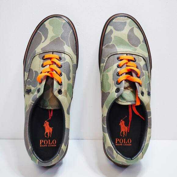 NEW POLO RALPH LAUREN KEATON SNEAKER SHOE CAMO MENS SIZE - 8.5 - Picture 5 of 9